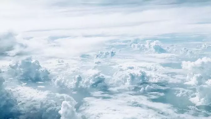sky above clouds