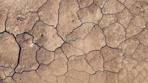 dry cracked earth