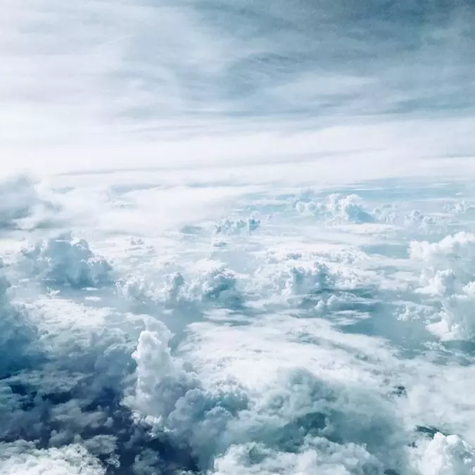 sky above clouds