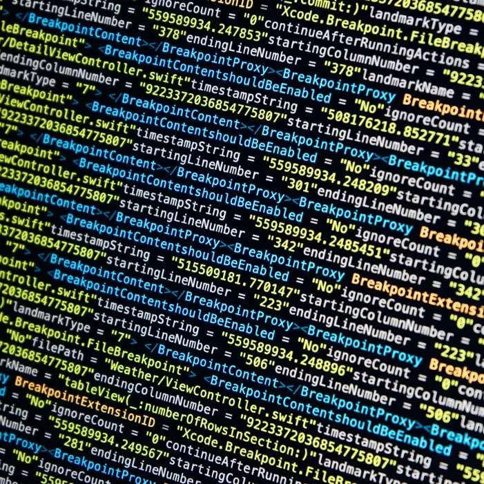 code on a computer screen